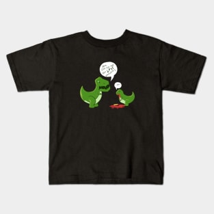 funny trex did you eat the last unicorn Kids T-Shirt